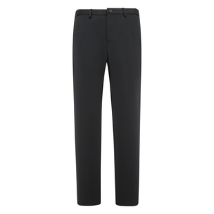 商务休闲长裤 KN16康L尼L春秋款 棉中腰修身 休闲裤 黑色 男式