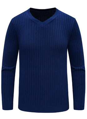 YD75雲牌男式针织衫舒适有弹力 羊绒休闲V领套头毛衣