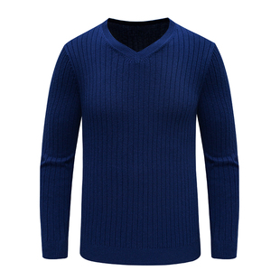 羊绒休闲V领套头毛衣 舒适有弹力 YD75雲牌男式 针织衫