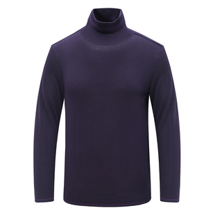 都市紫色733357 羊毛毛衣时尚 PA076男式 高领春秋纯色毛衫