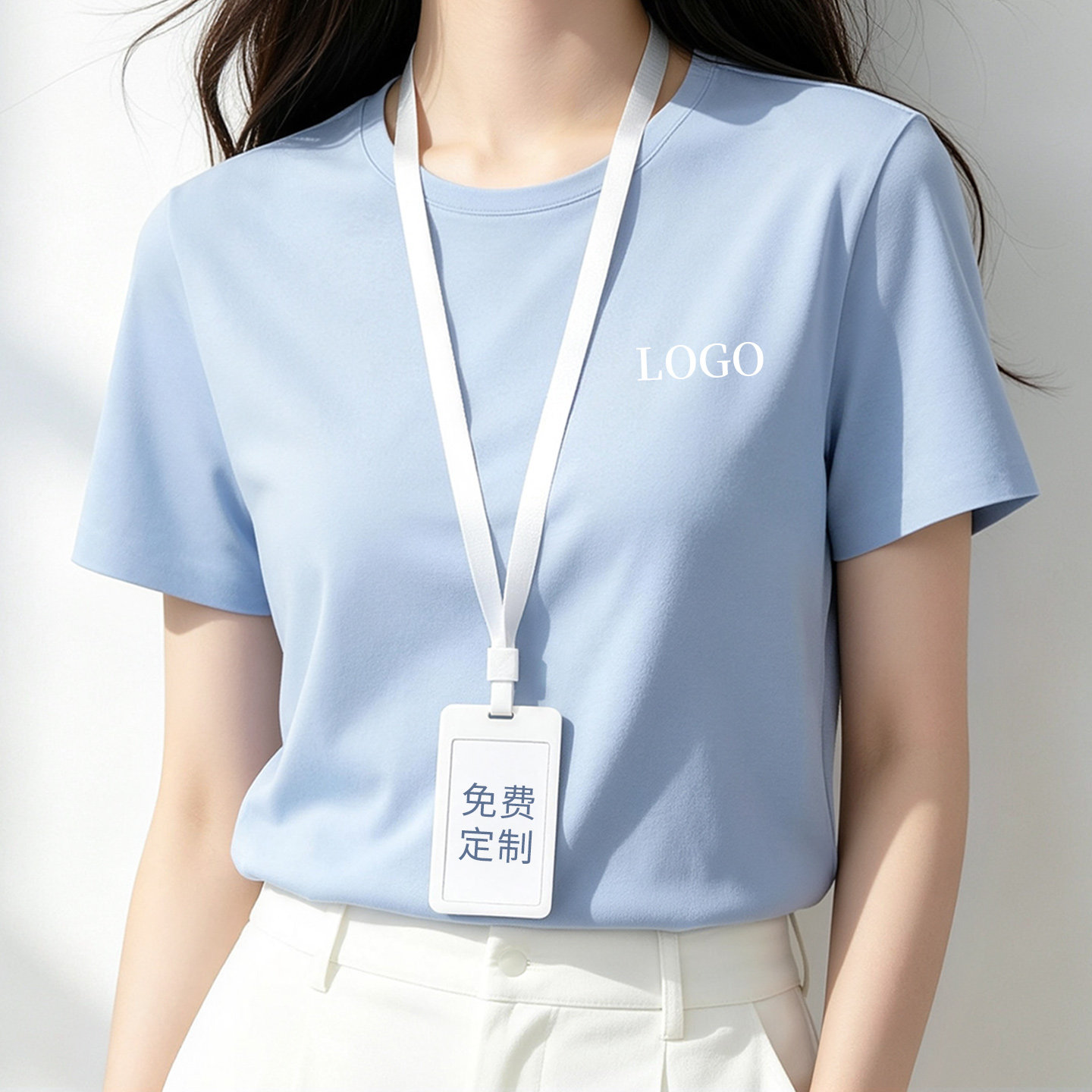 冰丝速干工作服定制T恤印logo公司团队工装圆领短袖薄款夏季