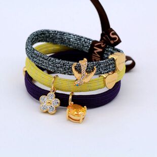 starmie  小飞燕 花朵黄宝石 弹力头绳网红发圈ins发绳手链两用