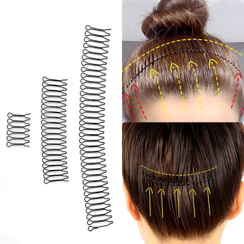 隐形发箍固定后脑勺碎发神器女发夹无痕发梳插刘海贴实用小工具