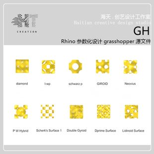 各种周期函数极小曲面模型grasshopper参数化程序授权一键安装