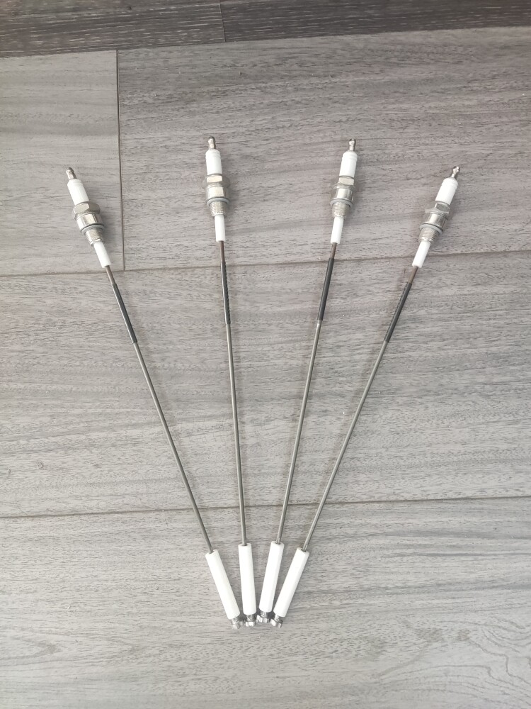 烧嘴电极 点火针 高温探针窑炉点火棒梅花头喷嘴火花塞点火棒陶瓷