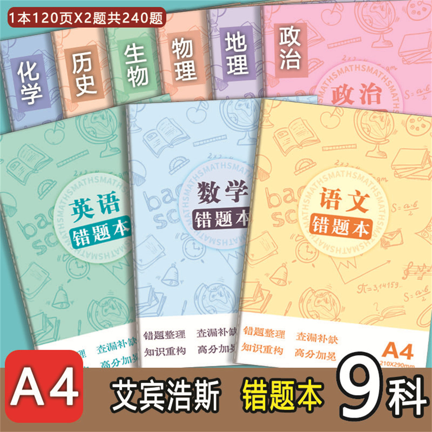 A4尺寸打本1本60张120面加厚线装