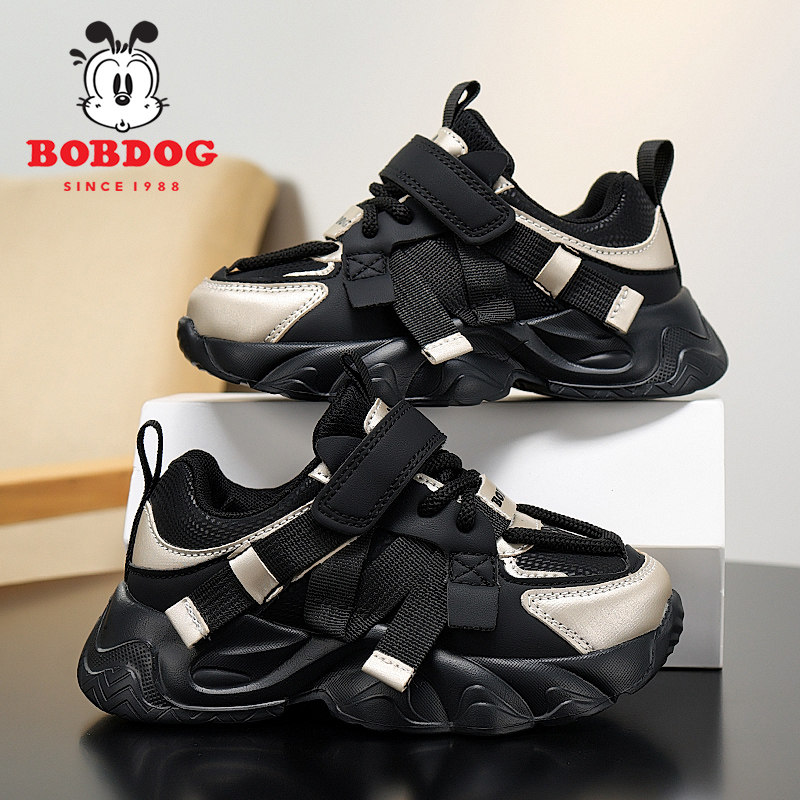 巴布豆男童秋冬防水软底老爹鞋