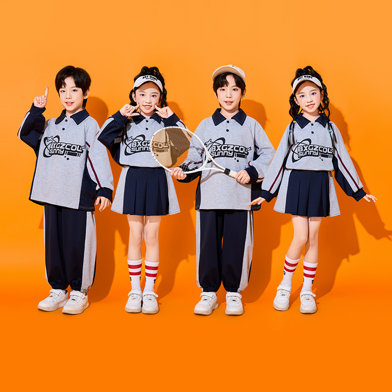 儿童演出服小学生运动会开幕式学院风啦啦操表演服幼儿园班服园服