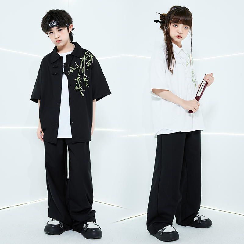 儿童街舞套装hiphop潮服中国风