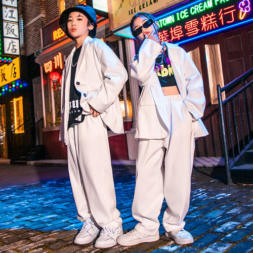 儿童街舞服嘻哈hiphop西装