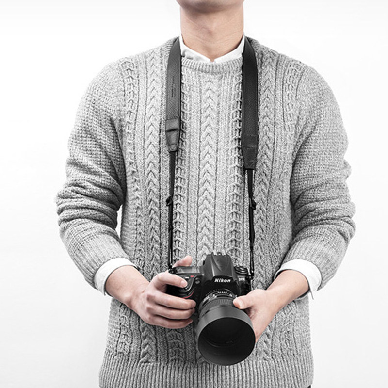 马田进口真皮微单相机背带牛皮适用尼康z佳能R索尼a7富士单反肩带