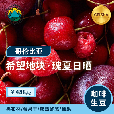 哥伦希望庄园日晒瑰夏咖啡生豆