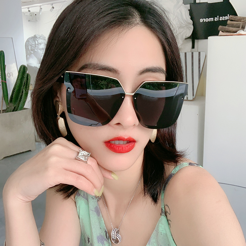 大框偏光墨镜女防紫外线百搭方形韩版潮超大圆脸显瘦防晒太阳眼镜