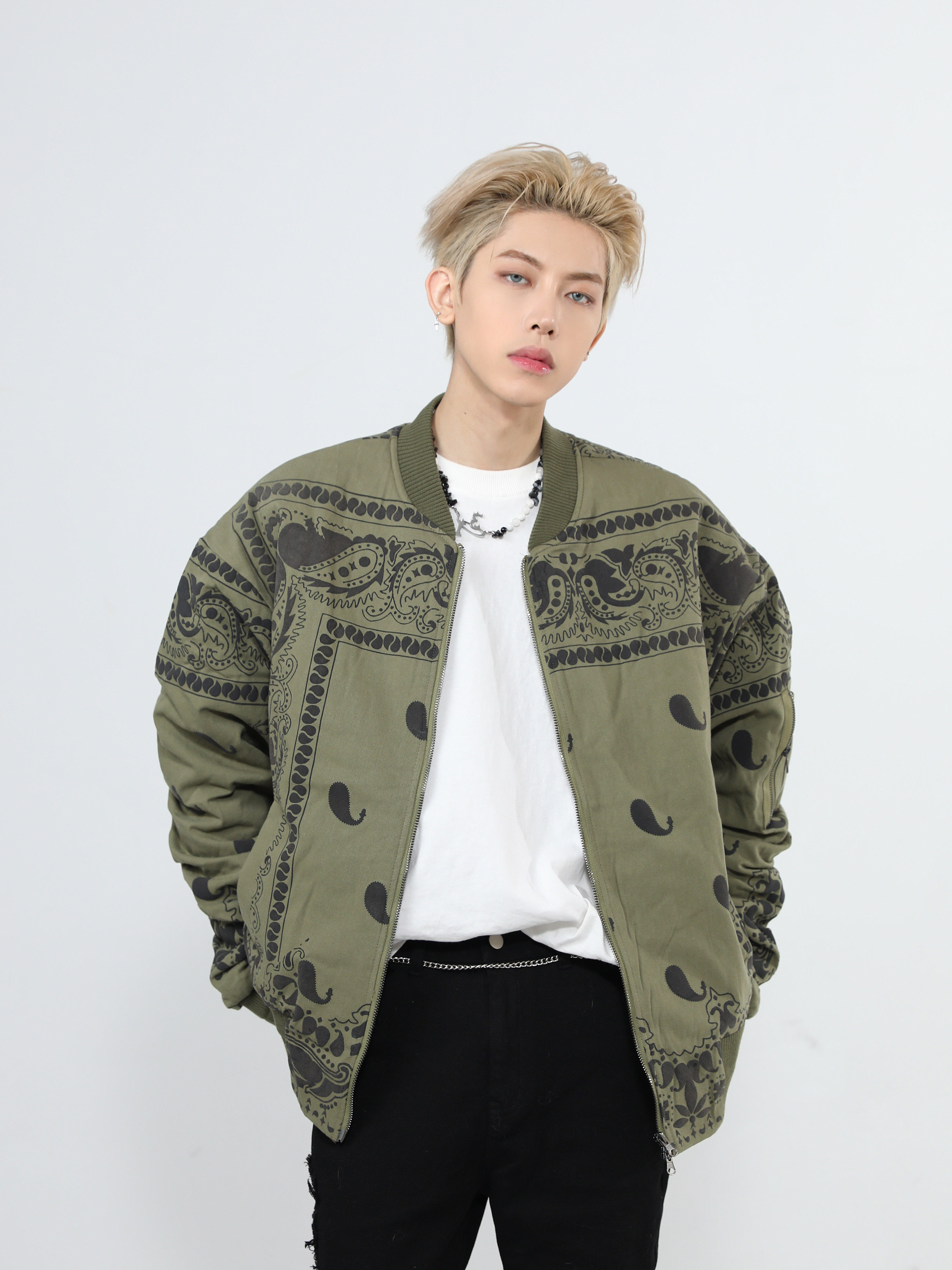 0301美式复古腰果花棒球服夹克2021秋冬潮牌高街情侣款外套男