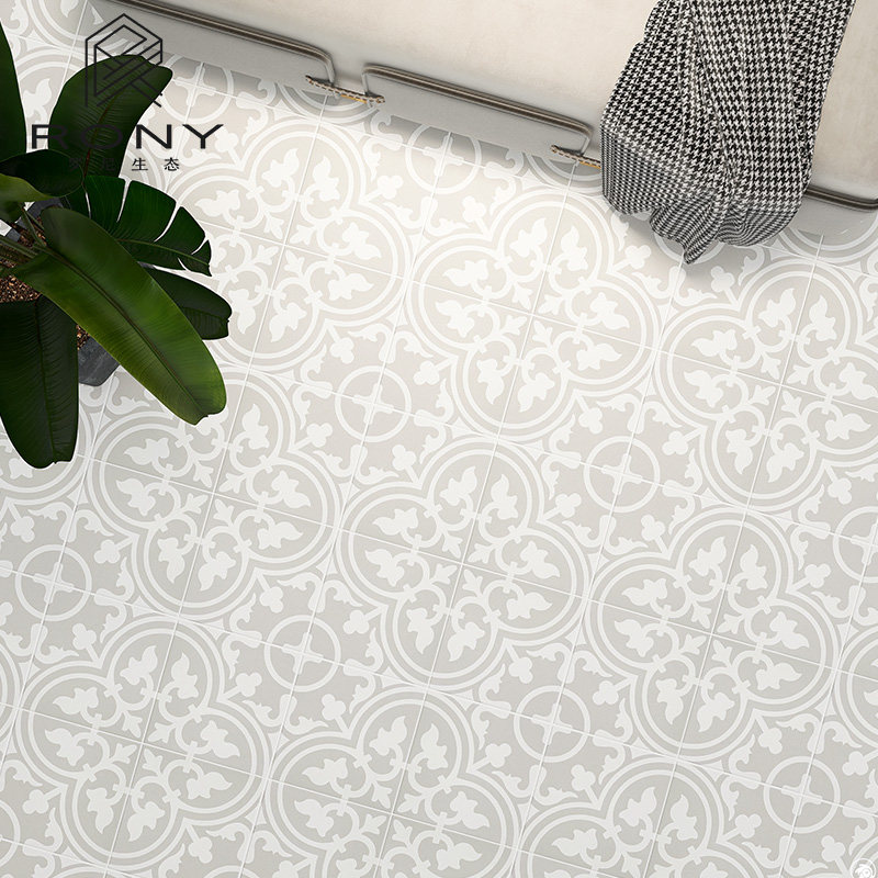 北欧卫生间花砖灰色复古防滑地砖阳台浴室厨房墙砖花片厕所瓷砖 罗尼生态 淘优券