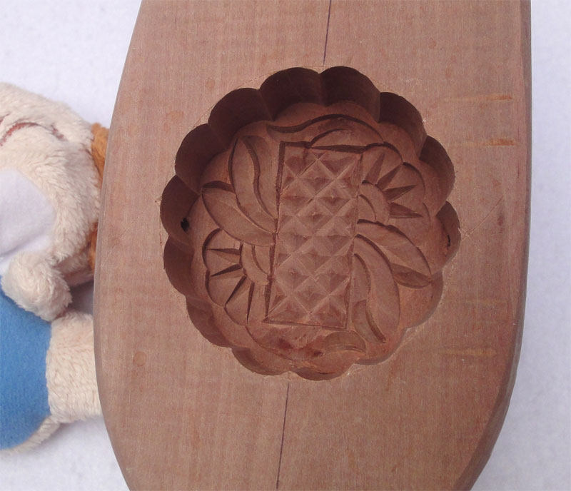 100克花型全花月饼模具全花模具糕点5头月饼模具模具木质烘焙模具