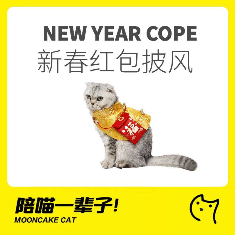 中国风宠物衣服猫咪过年图片