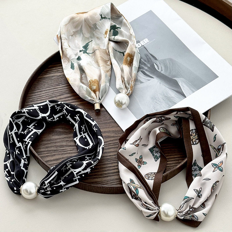 磁扣丝巾女2024新款时尚百搭感珍珠项链护颈围脖领巾丝巾,服饰配件/皮带/帽子/围巾,围巾/丝巾/披肩,淘宝优惠券,粉丝福利购,淘宝优惠卷