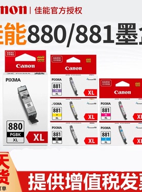 佳能原装PG-880PGBK黑色 TS708 TS6180 TS6280 TS8180 TS8280 TS9180 TS9580 TR8580 TS8380  TS6380 881墨盒