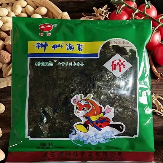连云港特产即食海苔条20克袋装章鱼烧丸子拌饭儿童零食神仙紫菜片