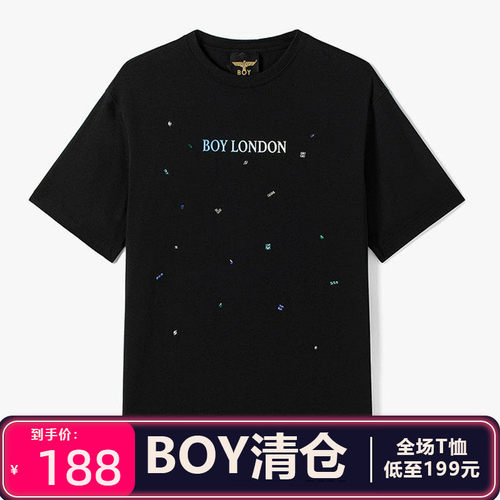 BOY LONDON专柜正品男女夏彩色点钻渐变印花短袖T恤B261N0106202
