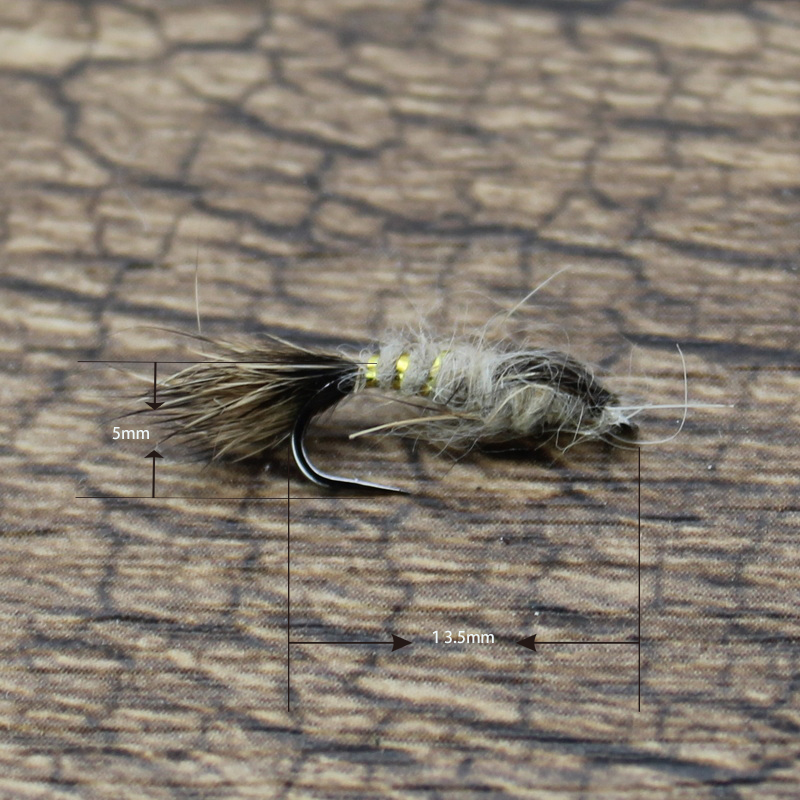 兔饵若虫飞蝇钩Gold-Rib Hare's Ear Nymph 14# N21608