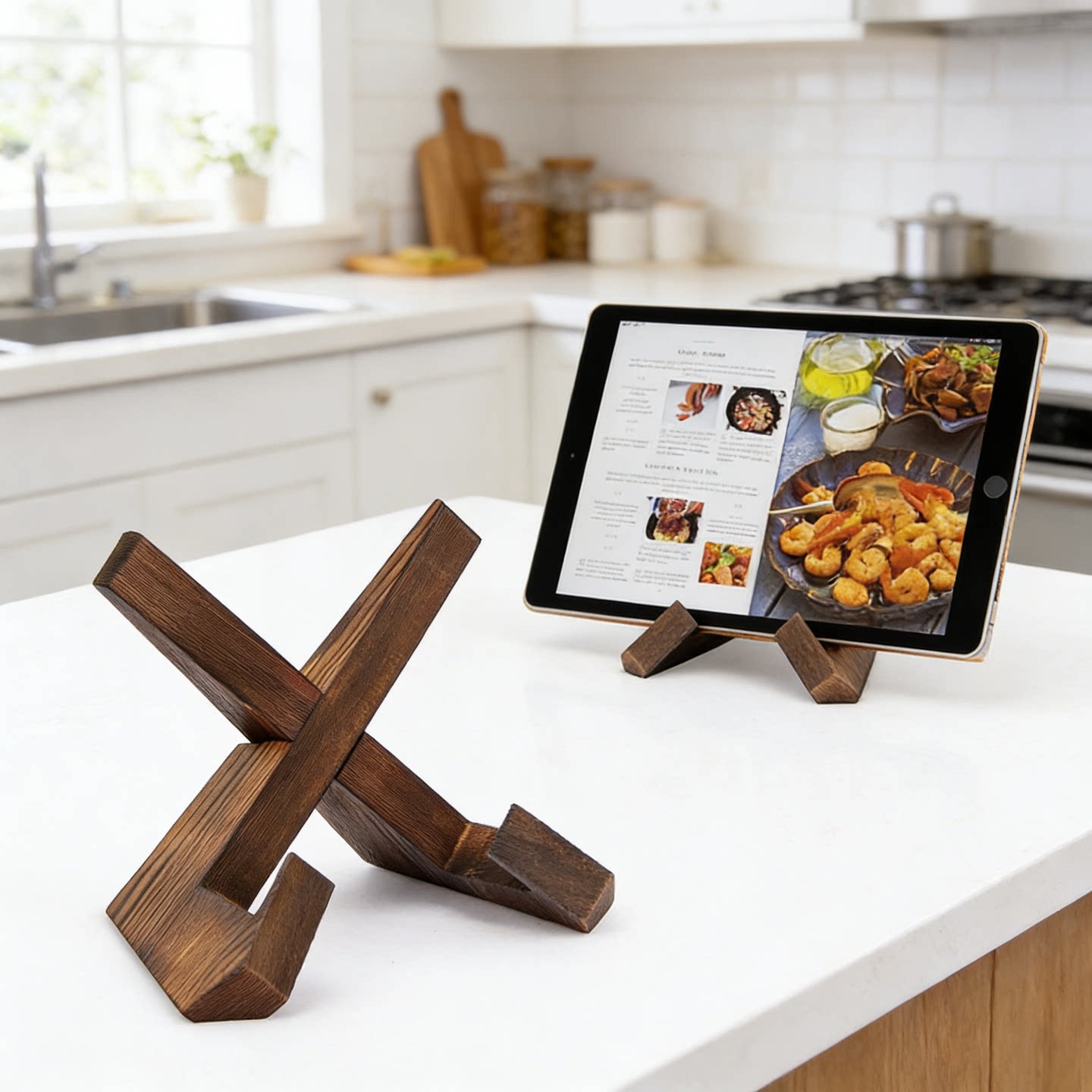 琴谱架盘子桌上木质相册厨房展示架文件架乐晨读菜单图书便携