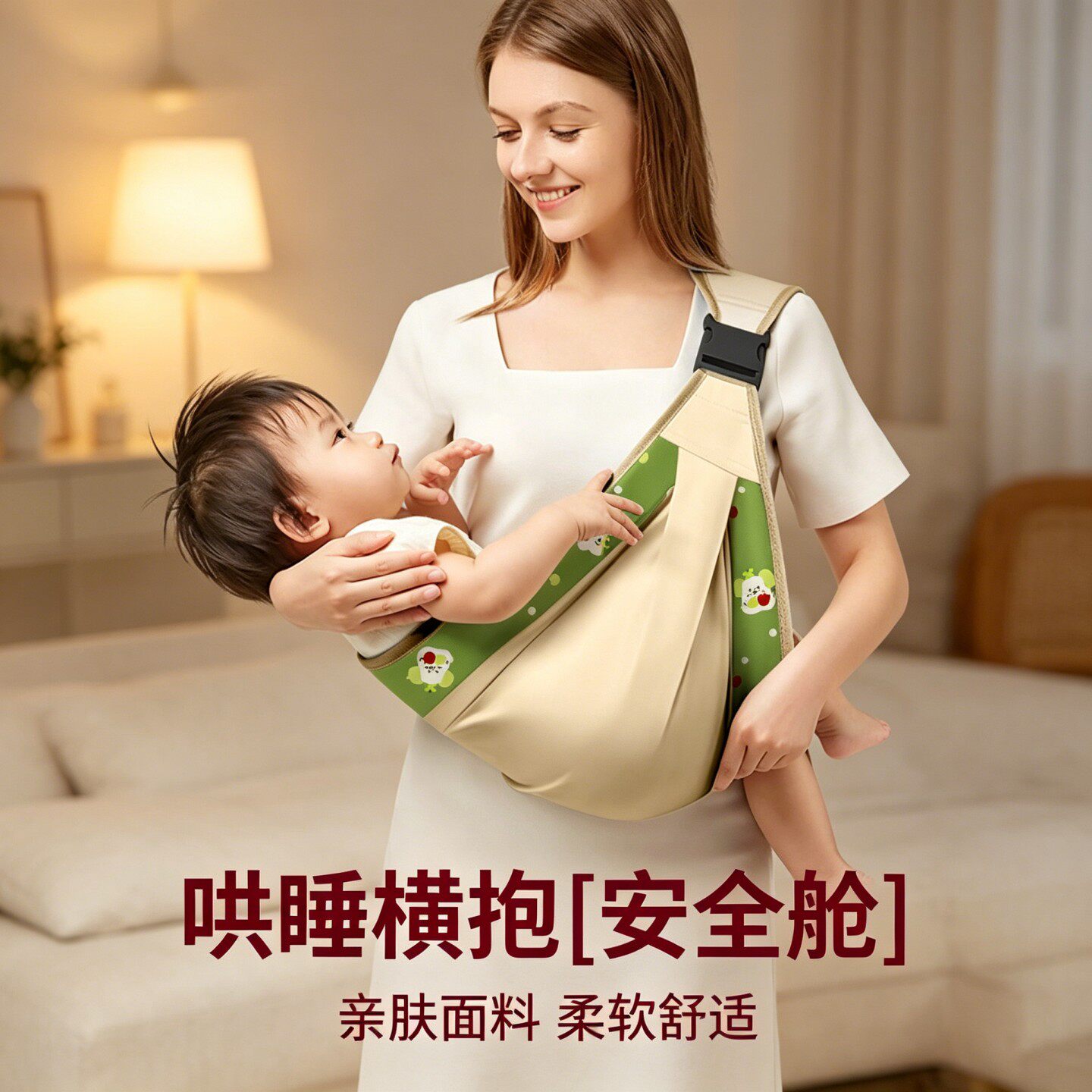 绑带小孩子0-6解放双手幼儿夏季斜背带一岁斜挎小月龄神器婴儿