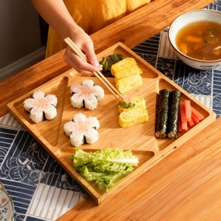 北欧百搭竹制切菜板派对精致寿司海鲜餐点沙拉披萨板冷餐摆盘板