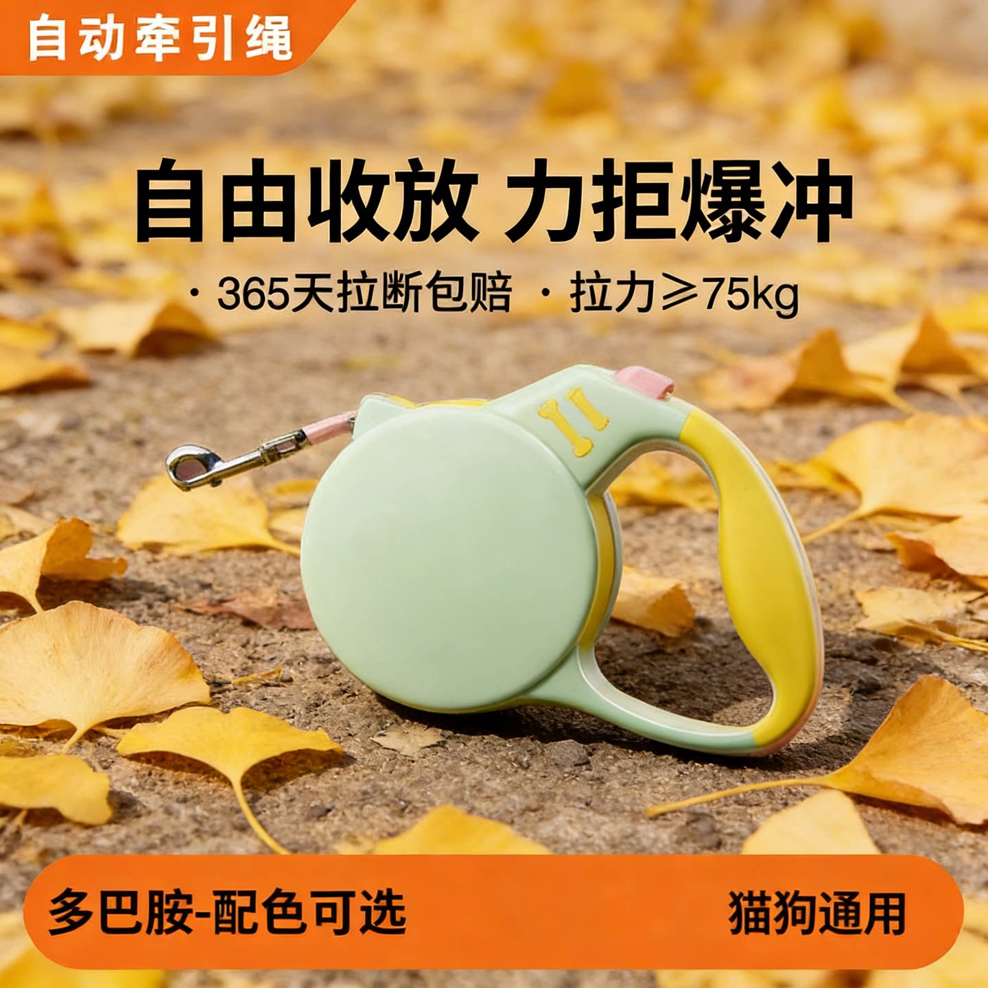 中小型出行宠物犬大狗拉绳牵引带遛狗链金毛户外超小体幼犬绳