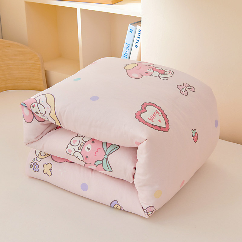 2025年牛奶绒被套单件珊瑚绒可爱卡通加绒加厚四件套双面暖绒秋冬