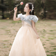 2024女童礼服钢琴演奏公主裙儿童主持人花童婚礼小女孩演出服夏季