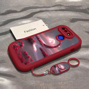 适用荣耀V20手机壳honor保护套新款硅胶镜头全包创意时尚个性防摔套花海月亮男女同款网红手机软外壳挂绳潮流