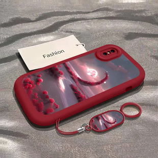 适用苹果X手机壳iphoneXs保护套Xr新款硅Xsmax胶镜头全包创意个性防摔套花海月亮男女同款手机软外壳挂绳潮流