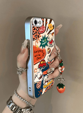 适用苹果4s手机壳硅胶iphone4全包防摔保护套苹果5男女新款iphone5s卡通可爱软壳小狗保护壳A1431电镀外壳