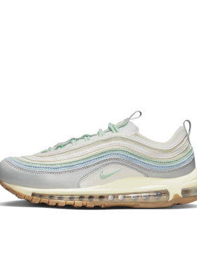 Nike Air Max 97网布皮革低帮 休闲跑步鞋 女款 灰绿色DX5766-131