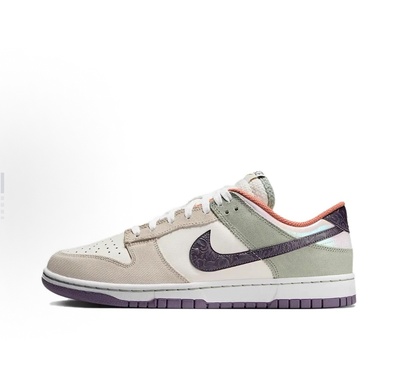 Nike Dunk LOW RETRO SE防滑 低帮 板鞋 男款 白绿紫HV5750-133