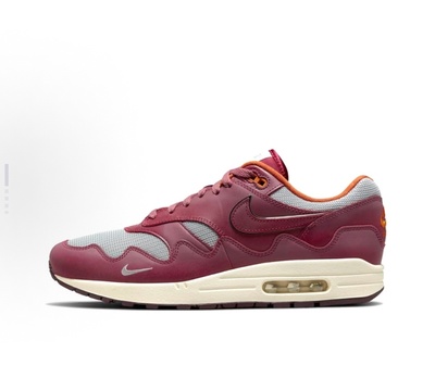 Patta x  Nike Air Max 1 低帮 跑步鞋 男女同款 红色DO9549-001