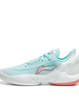 LiNing李宁 驭帅18 V2 防滑耐磨低帮 篮球鞋 男款 蓝白 ABAU025-6