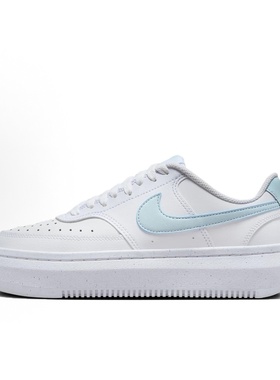 Nike Court Vision Alta 轻盈 低帮 板鞋 女款 白蓝色DZ5394-101