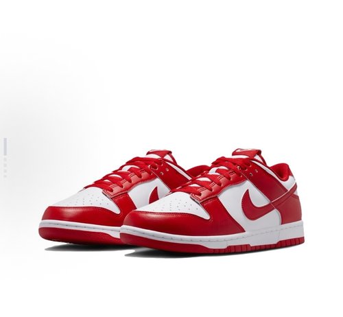 Nike Dunk 皮革 Low Retro 低帮 板鞋 男女同款 红白色HF5441-104