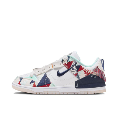 Nike Dunk 板鞋 防滑耐磨复古运动 女款/白色/红色/蓝FN8917-141