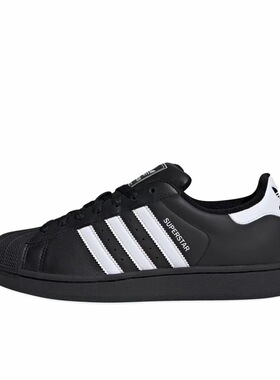 adidas originals 贝壳头 经典 低帮 板鞋 男女同款 黑白JI0079