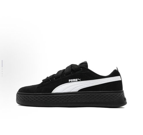 PUMA彪马 Platform 简约百搭 耐磨 低帮 板鞋 女款 黑色404158-02