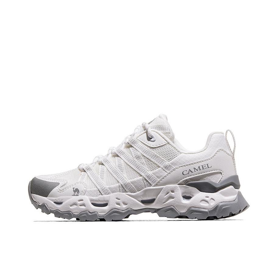 CAMEL骆驼 青岩 透网版 防滑耐磨抓地低帮登山鞋女F24B693074白灰
