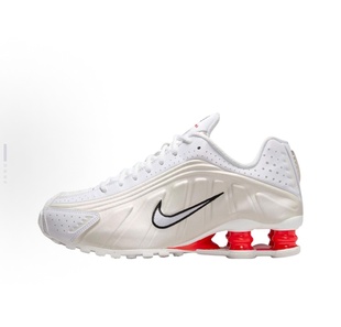 Nike Shox R4 Sail Crimson  低帮 跑步鞋 女款 白色AR3565-103