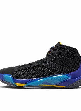 Jordan Air Jordan 防滑 中帮篮球鞋 男款 黑蓝 国内版DZ3355-001