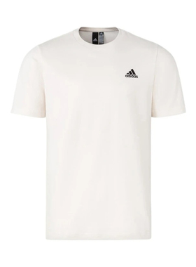 adidas MUST HAVES 纯色Logo标识运动休闲圆领短袖T恤IT4332