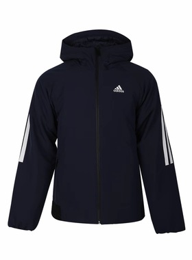 adidas 3-Stripes BTS HO JKT 户外运动连帽棉服 冬季 男款DZ1408