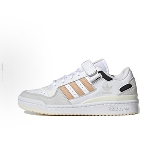 adidas originals FORUM Low 耐磨 低帮 板鞋 女款 白灰GW7107